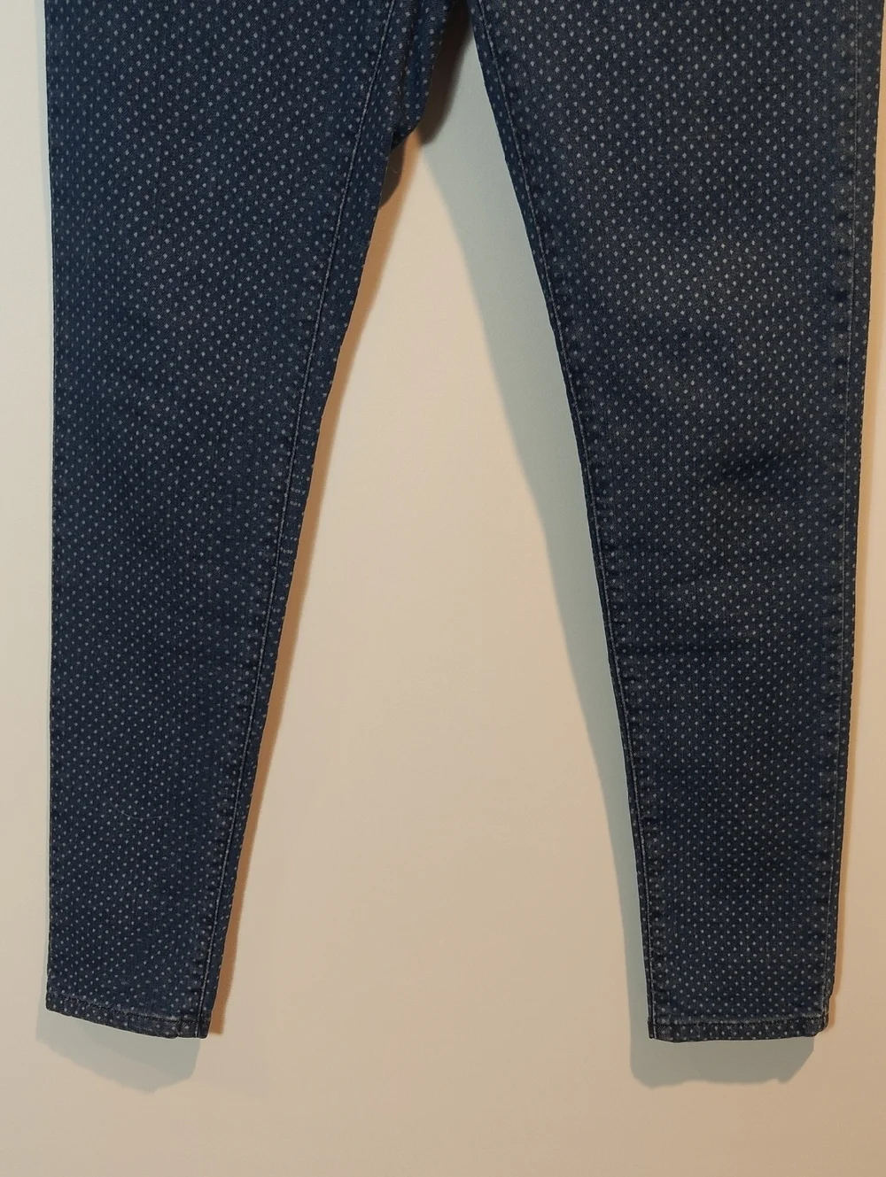 MICHAEL KORS Navy Polka Dot Skinny Jeans Medium Wash Size 4